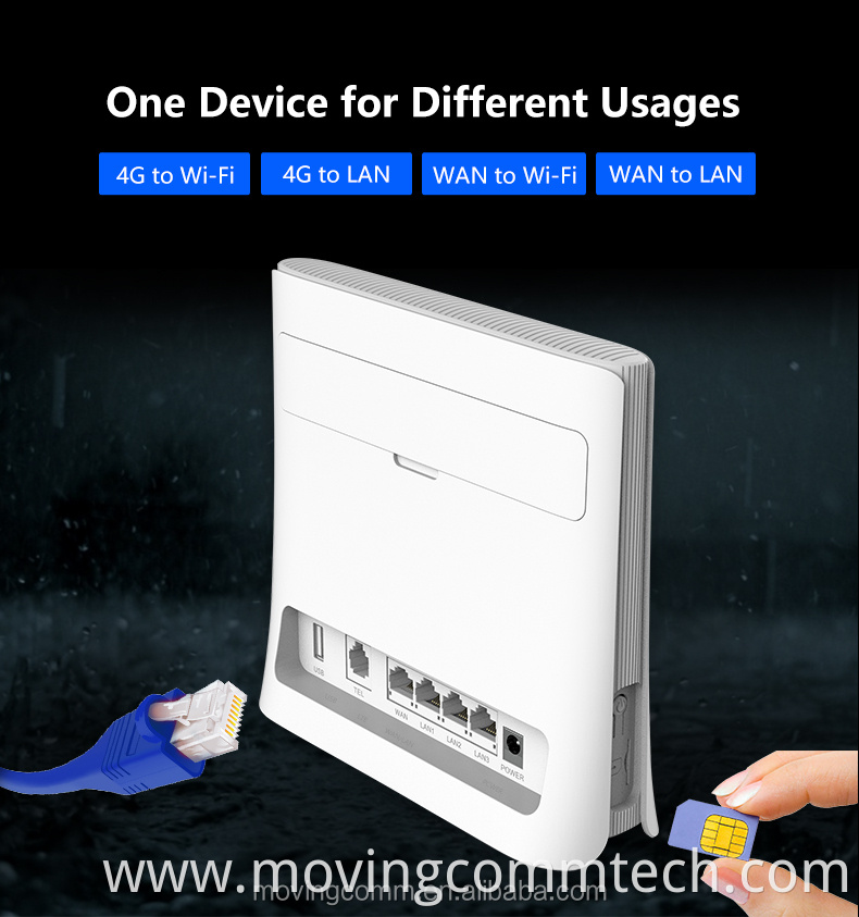 Model C100EV 4G VoLTE Router Key Features 4G LTE FDD TDD 2.4GHz WIFI VoLTE Voice Function